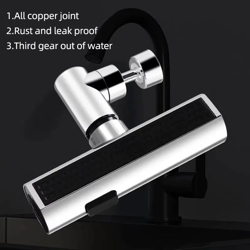 Waterfall Swivel Faucet Nozzle – 3 Modes of Pure Convenience