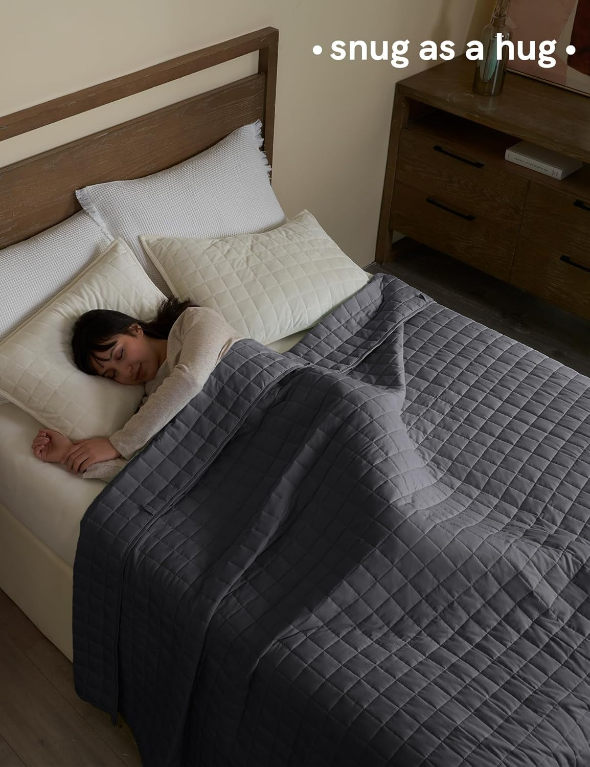 Weighted Blanket (15 Lbs, 60''X80'', Queen Size) | 2.0 Heavy Blanket | 100% Cotton Material with Glass Beads