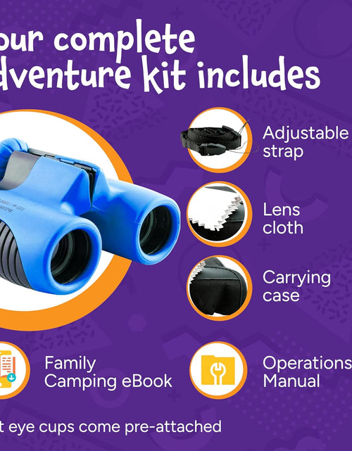 Load image into Gallery viewer, Binoculars for Kids - Small, Compact, Shock-Resistant Toy Binoculars - Learning &amp; Nature Exploration Toys for 4+ Year Old Girls and Boys - Think Peak Toys Kids Binoculars, Blue
